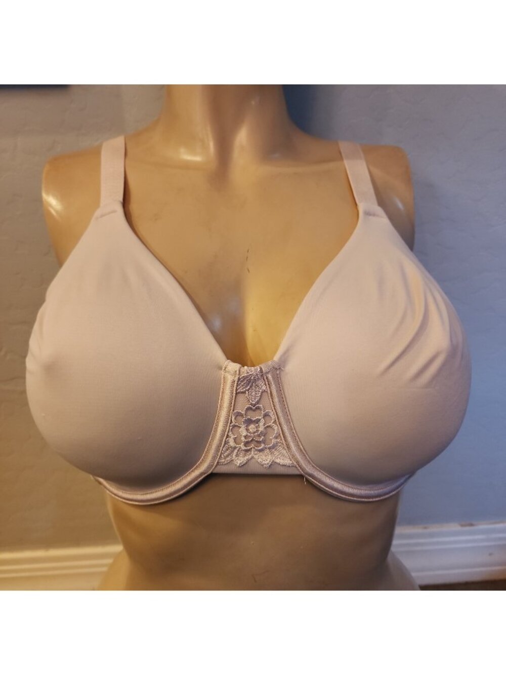 Vanity Fair Bra 38D Pink Underwire Unlined 76080